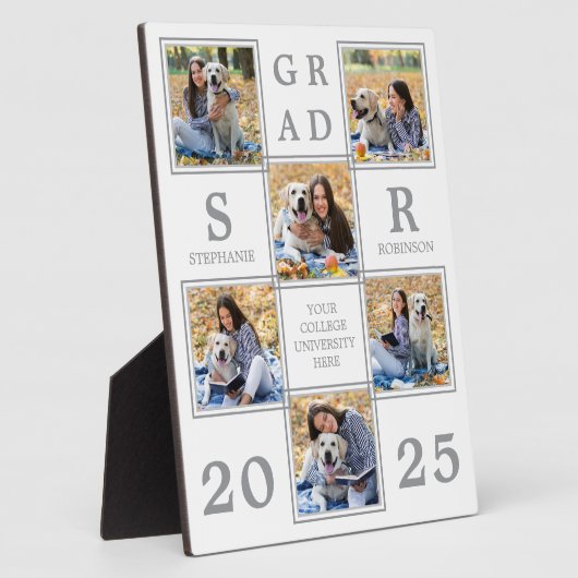 Graduation Keepsaké Unique Photo Collage Plaque (Côté)