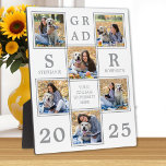 Graduation Keepsaké Unique Photo Collage Plaque<br><div class="desc">Célébrez votre diplômé et offrez un cadeau personnalisé avec cette plaque de graduation de collage photo personnalisée. Cette plaque de collage photo unique est un souvenir précieux. Customisez avec 6 de vos photos préférées d'études supérieures ou collégiales, et personnalisez avec l'année de diplôme, le nom monogrammé, le lycée ou collège....</div>