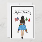 Graduation latina simple avec invitation Serape (Devant)