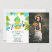 Graduation Luau Party Invitation Ananas Grad (Devant)