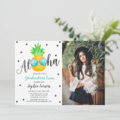 Graduation Luau Party Invitation Ananas Grad (Debout devant)