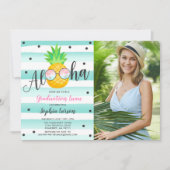Graduation Luau Party Invitation Ananas Grad (Devant)