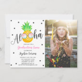Graduation Luau Party Invitation Ananas Grad (Devant)