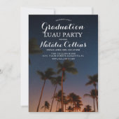Graduation Luau Tropical Palm Tree Invitation (Devant)