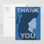 Graduation Merci carte postale Gown 2 (Devant / Derrière)