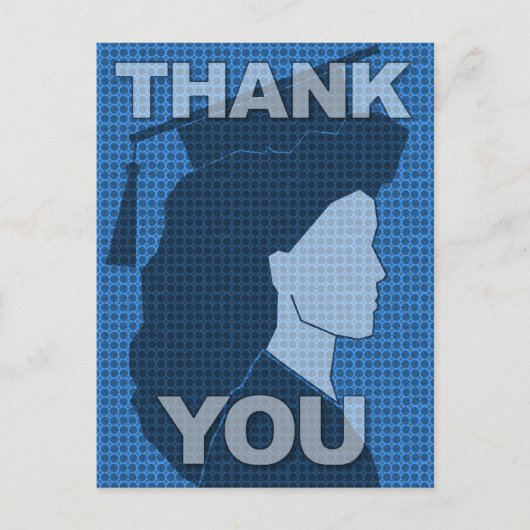 Graduation Merci carte postale Gown 2 (Devant)