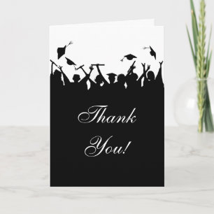 Graduation Merci Cartes Silhouettes Casquette Toss