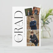 Graduation minimale avec invitation photo (Debout devant)