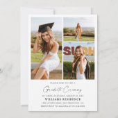 Graduation minimale avec invitation photo (Dos)