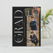 Graduation minimale avec invitation photo (Debout devant)