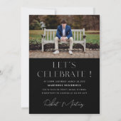 Graduation minimale avec invitation photo (Dos)