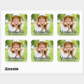 Graduation Modern Photo Nom Sticker (Feuille)