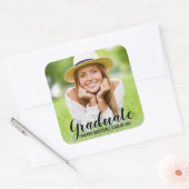Graduation Modern Photo Nom Sticker (Enveloppe)