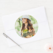 Graduation Modern Photo Nom Stickers (Enveloppe)