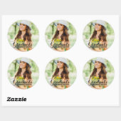 Graduation Modern Photo Nom Stickers (Feuille)