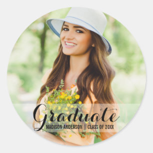 Graduation Modern Photo Nom Stickers