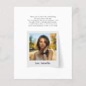 Graduation moderne 2025 Carte de remerciements de  (Dos)