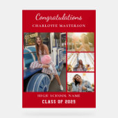 Graduation moderne 2025 Photo Collage Rouge (Recto)