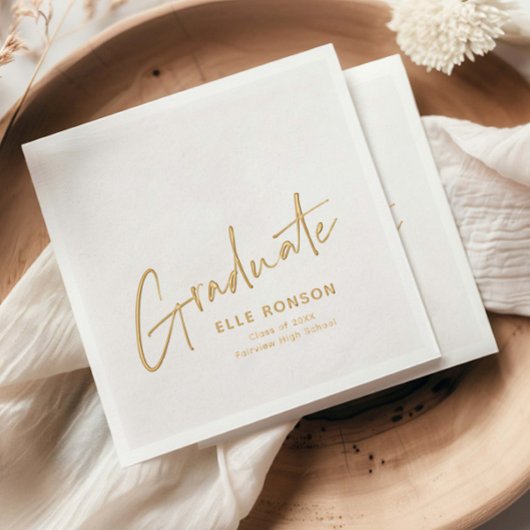 Graduation moderne avec lettres manuscrites