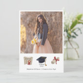 Graduation moderne Deux Cartes de remerciements ph (Debout devant)