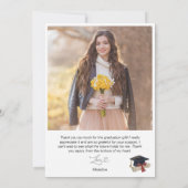Graduation moderne Deux Cartes de remerciements ph (Dos)
