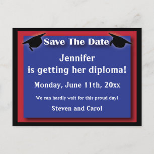 Graduation Moderne Enregistrer La Carte Date