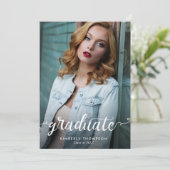 Graduation Moderne Faire-part de script photo (Debout devant)