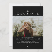 Graduation moderne fête 4 Invitation photo (Dos)