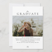 Graduation moderne fête 4 Invitation photo (Dos)