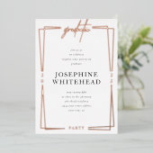 Graduation Moderne Foil Invitation (Debout devant)
