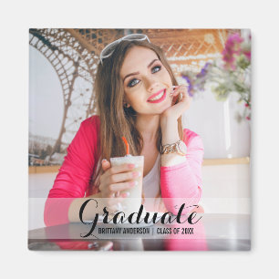 Graduation Moderne Magnet Photo S B Sq