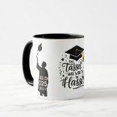 "Graduation Mug - Illustration du Casquette d'admi (Devant gauche)