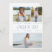 Graduation multi photo faire-part et grand fête (Devant / Derrière)