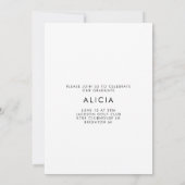 Graduation multi photo invitation grand fête noir (Dos)