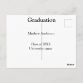 Graduation name class of 20XX university name simp Briefkaart (Achterkant)