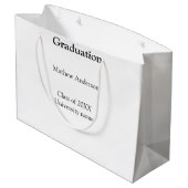 Graduation name class of 20XX university name simp Groot Cadeauzakje (Achterkant Gekanteld)