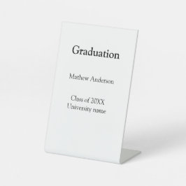 Graduation name class of 20XX university name simp Reclamebord Met Voetstuk