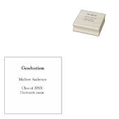 Graduation name class of 20XX university name simp Rubberstempel (Gestempeld)