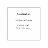 Graduation name class of 20XX university name simp Rubberstempel (Afrduk)