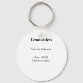 Graduation name class of 20XX university name simp Sleutelhanger (Achterkant)