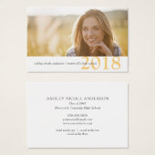 Graduation Nom Cartes Classe moderne de l'année (Devant & derrière)