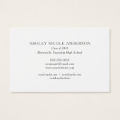 Graduation Nom Cartes Classe moderne de l'année (Dos)