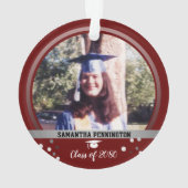 Graduation One Photo Confetti Garder le rouge (dos)