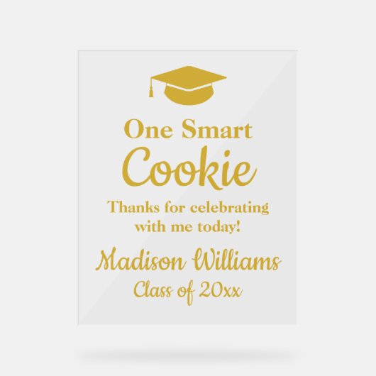 Graduation One Smart Cookie To go Grad Treat Favor (Recto)