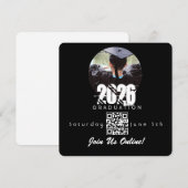 Graduation Online Invitation QR Code 2026 (Devant / Derrière)