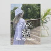 Graduation Online Invitation QR Code 2026 (Staand voorkant)