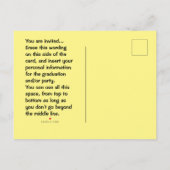 Graduation ou invitation de la fête (Dos)