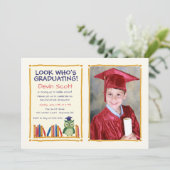 Graduation Owl Photo Invitation (Debout devant)