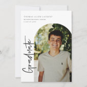 Graduation par script Cadre Arché Photo Invitation (Devant)