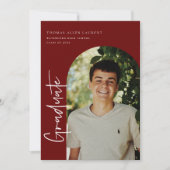 Graduation par script Cadre Arché Photo Invitation (Devant)
